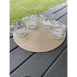 4 Vintage Currier & Ives Coffee Cups